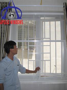 Cửa lưới tự cuốn (nhôm trắng)