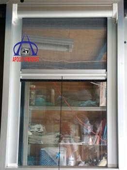 Cửa lưới tự cuốn (màu trắng sứ dùng cho cửa sổ)