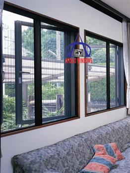 Cửa lưới xếp màu xám tro (dùng cho cửa sổ)